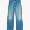 Jean droit ample à taille mi-haute Jean droit ample à taille mi-haute