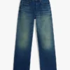Jean droit ample à taille mi-haute Jean droit ample à taille mi-haute