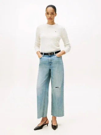 Jean moderne à taille haute et jambes larges