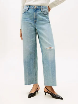 Jean moderne à taille haute et jambes larges