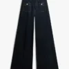 Jean utilitaire taille haute à jambes larges et extensible Jean utilitaire taille haute à jambes larges et extensible