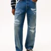 Jeans ample délavés Jeans ample délavés