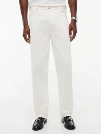 Jeans ample teint en pièce