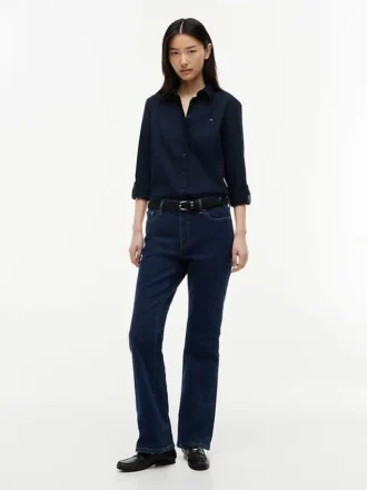 Jeans bootcut stretch à taille mi-haute