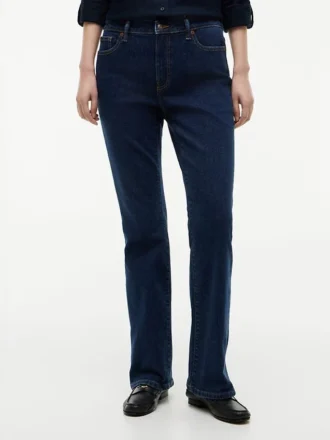 Jeans bootcut stretch à taille mi-haute