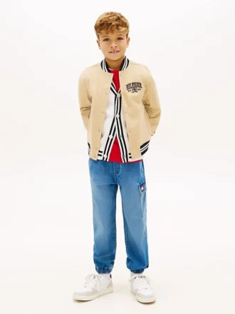 Jeans cargo stretch décontractés pour enfants