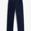 Jeans droit classique teint en pièce