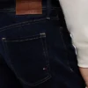 Jeans droit délavé indigo