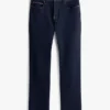 Jeans droit délavé indigo