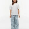 Jeans à jambes larges à rayures pour enfants