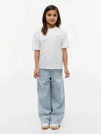 Jeans à jambes larges à rayures pour enfants