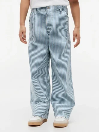 Jeans à jambes larges à rayures pour enfants