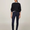 Jeans skinny à taille moyenne et délavage foncé Jeans skinny à taille moyenne et délavage foncé