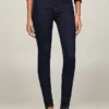 Jeans skinny à taille moyenne et délavage foncé Jeans skinny à taille moyenne et délavage foncé