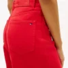 Jeans taille haute à jambes larges et ourlet brut