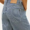 Jeans taille haute à jambes larges à rayures chemin de fer Jeans taille haute à jambes larges à rayures chemin de fer