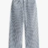 Jeans taille haute à jambes larges à rayures chemin de fer Jeans taille haute à jambes larges à rayures chemin de fer