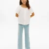 Jeans évasés à poches plaquées pour enfants Jeans évasés à poches plaquées pour enfants