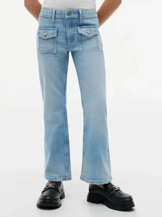 Jeans évasés à poches plaquées pour enfants