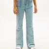 Jeans évasés à poches plaquées pour enfants Jeans évasés à poches plaquées pour enfants