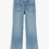 Jeans évasés à poches plaquées pour enfants Jeans évasés à poches plaquées pour enfants