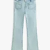 Jeans évasés à poches plaquées pour enfants Jeans évasés à poches plaquées pour enfants