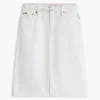 Jupe en denim blanc à ceinture Jupe en denim blanc à ceinture