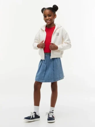 Jupe en jean plissée pour enfant