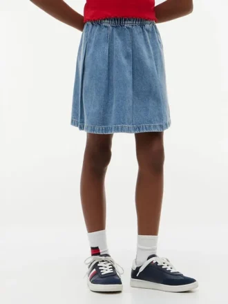 Jupe en jean plissée pour enfant