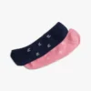Lot de 2 paires de chaussettes invisibles à motif monogramme Lot de 2 paires de chaussettes invisibles à motif monogramme