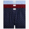 Lot de 3 boxers tissés à monogramme intégral Lot de 3 boxers tissés à monogramme intégral