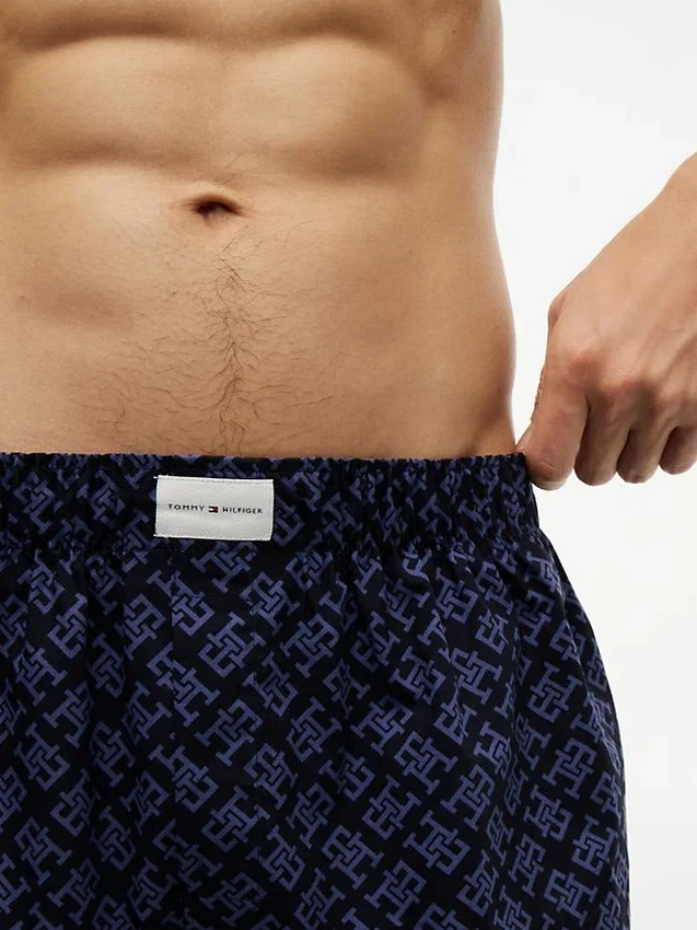 Lot de 3 boxers tissés à monogramme intégral Lot de 3 boxers tissés à monogramme intégral