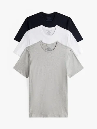Lot de 3 maillots de corps à col rond Cotton Classics