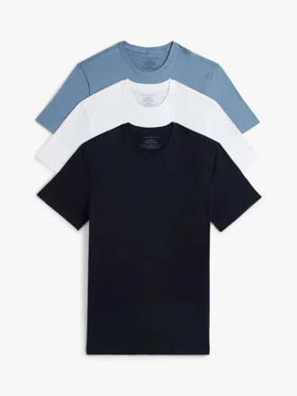 Lot de 3 maillots de corps à col rond Cotton Classics