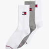 Lot de 3 paires de chaussettes courtes sportives à logo drapeau Lot de 3 paires de chaussettes courtes sportives à logo drapeau