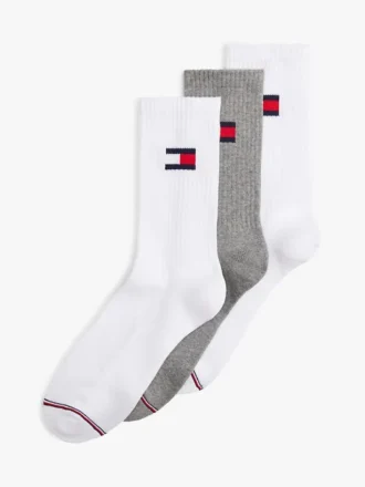 Lot de 3 paires de chaussettes courtes sportives à logo drapeau