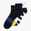 Lot de 3 paires de chaussettes mi-mollet à rayures multicolores