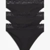 Lot de 3 slips bikini à bordure en dentelle Lot de 3 slips bikini à bordure en dentelle