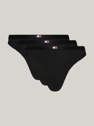 Lot de 3 strings Tommy Jeans avec logo drapeau Lot de 3 strings Tommy Jeans avec logo drapeau