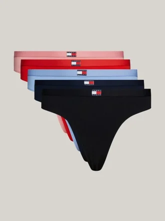 Lot de 5 strings Tommy Jeans avec logo drapeau Lot de 5 strings Tommy Jeans avec logo drapeau