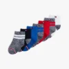 Lot de 7 paires de chaussettes rayées et unies pour bébés
