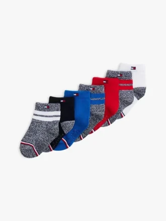 Lot de 7 paires de chaussettes rayées et unies pour bébés