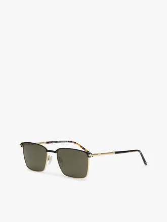 Lunettes de soleil à monture carrée en métal