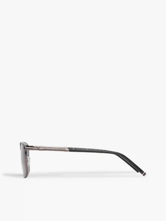 Lunettes de soleil à monture carrée en métal