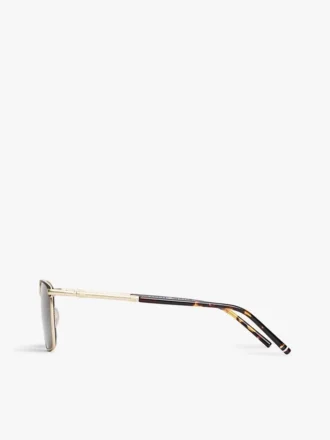 Lunettes de soleil à monture carrée en métal