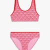 Maillot de bain 2 pièces pour enfant avec monogramme en lettres cursives Maillot de bain 2 pièces pour enfant avec monogramme en lettres cursives