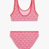 Maillot de bain 2 pièces pour enfant avec monogramme en lettres cursives Maillot de bain 2 pièces pour enfant avec monogramme en lettres cursives