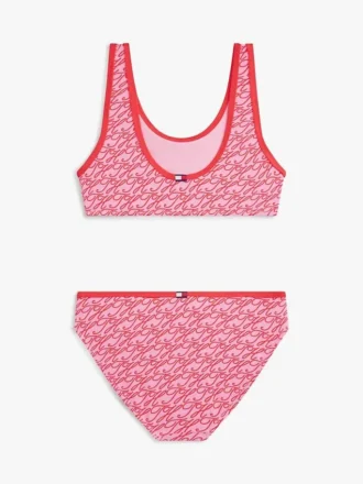 Maillot de bain 2 pièces pour enfant avec monogramme en lettres cursives