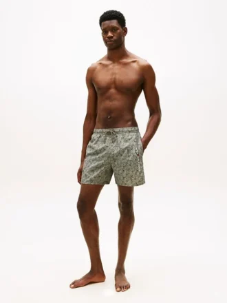 Maillot de bain 7&Prime; à imprimé feuilles de palmier