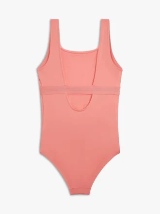 Maillot de bain à col carré et logo pour enfants